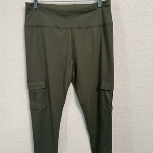Olive Green Women's Cargo Leggings